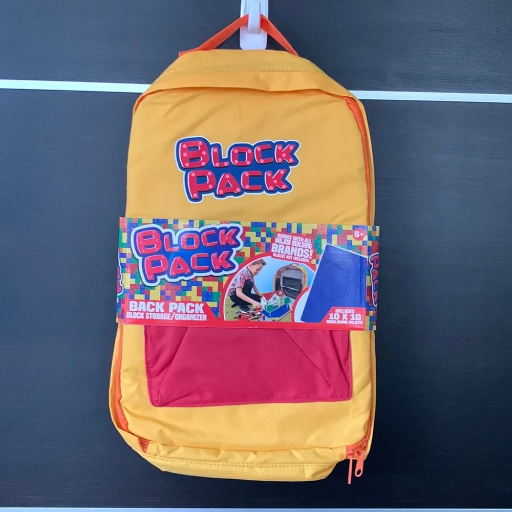 Cortex Yellow Toys Block Pack with Building Plate Backpack